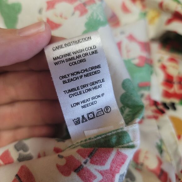 Denim & Flower Ricky Singh Santa Christmas Tree Button Up Shirt Mens Size M - Picture 10 of 11